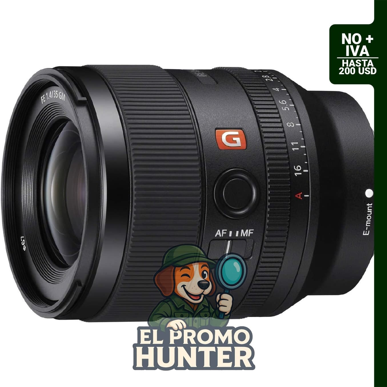 Sony Lente G Master FE 35 mm F1.4 GM, lente gran angular de fotograma completo con apertura máxima de F1.4.