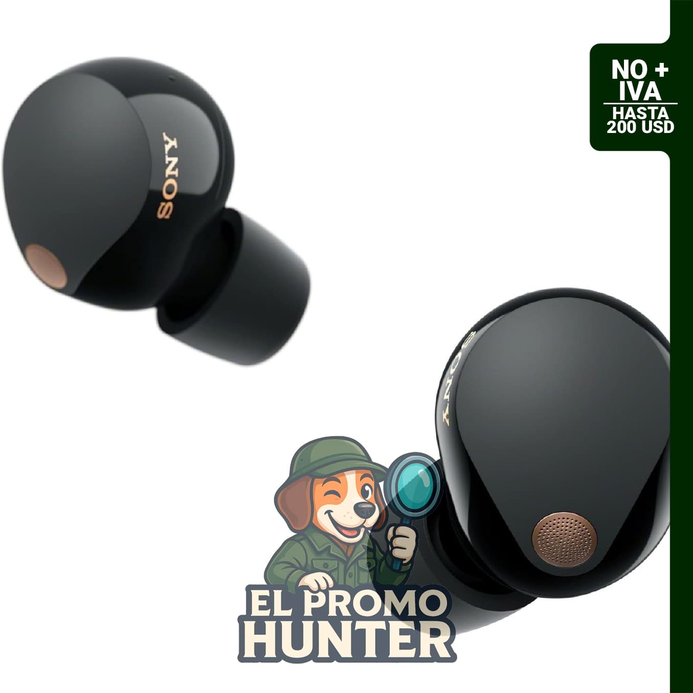Sony WF-1000XM5, auriculares inalámbricos con cancelación de ruido, Bluetooth y resistencia al agua IPX4.