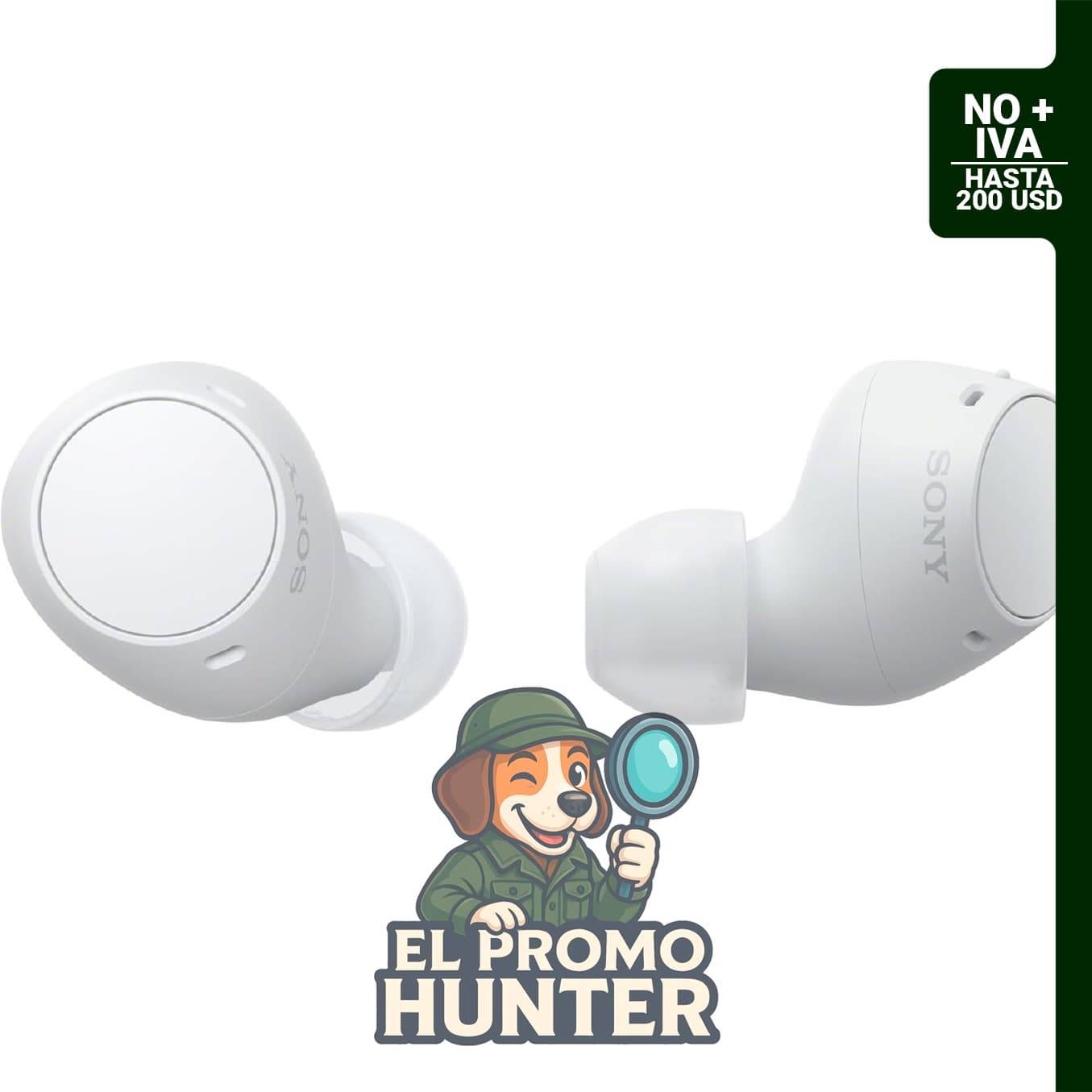 Sony WF-C510 - Auriculares inalámbricos con Bluetooth, color blanco. Hasta 22 horas de batería, conexión multipunto y modo de sonido ambiental. Resistencia al agua IPX4.