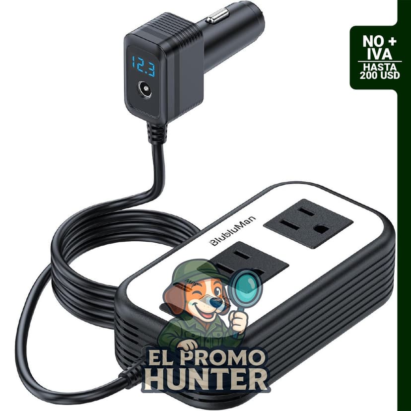 Inversor de corriente para automóvil Blubluman de 300W con adaptador Mini Starlink, compatible con Tesla.