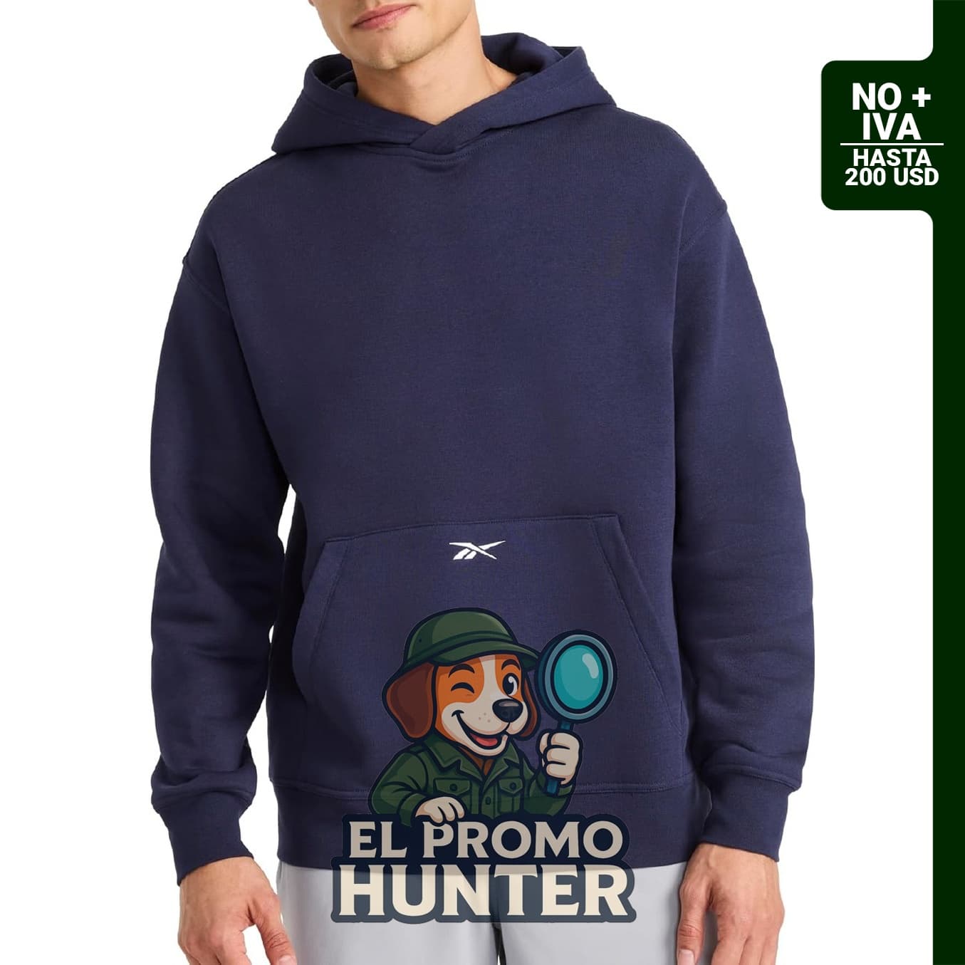 Reebok Sudadera con capucha para hombre Transition, ajuste holgado, tela de forro polar de algodón y poliéster.