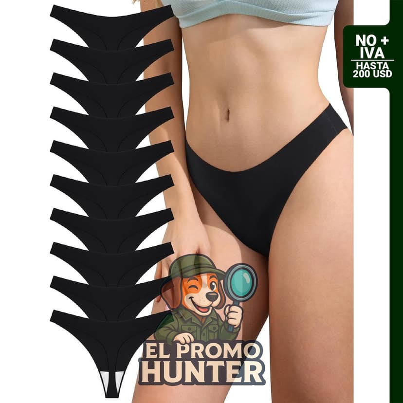 Tangas sin costuras invisibles para mujer, paquete de 10 unidades.