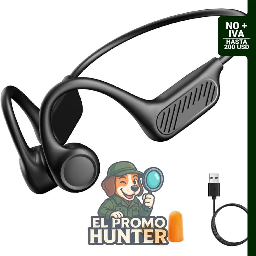 Auriculares Thyxerov de conducción ósea Bluetooth 6.0, IP54 impermeables, 10 horas de reproducción.