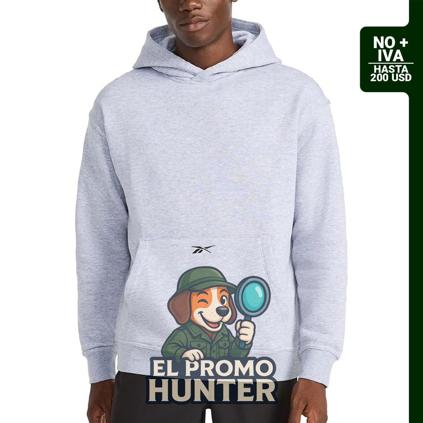 Reebok Sudadera con capucha para hombre Transition, ajuste holgado, tela de forro polar de algodón y poliéster.