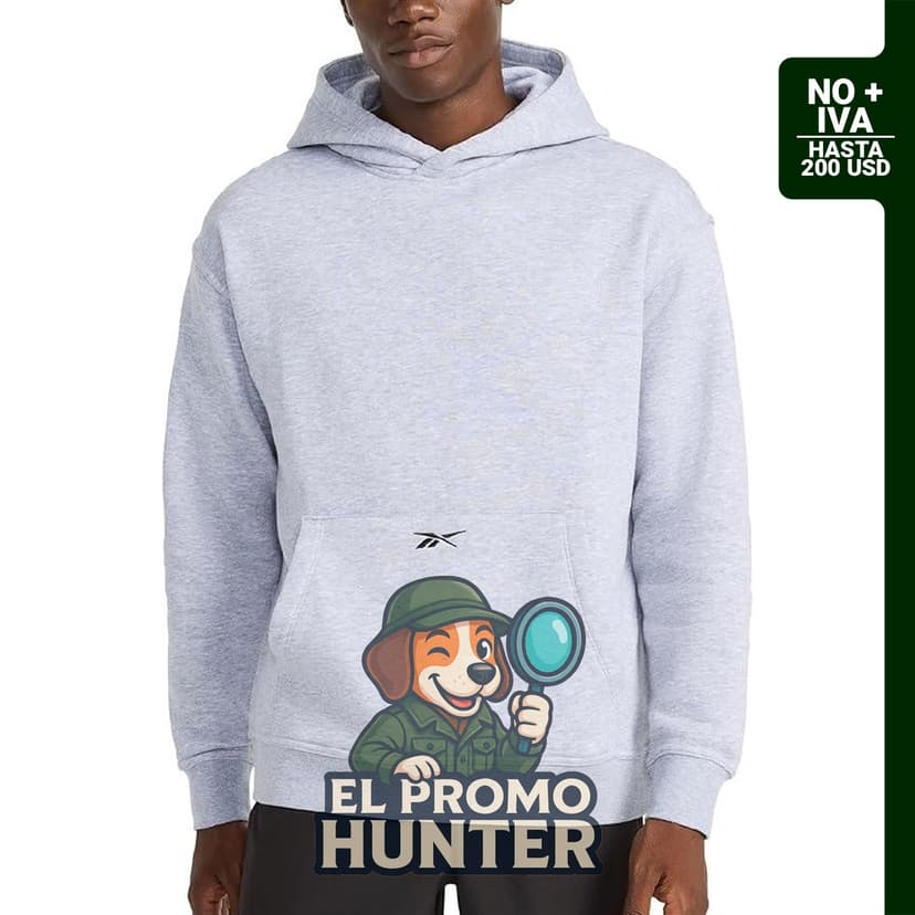 Reebok Sudadera con capucha para hombre Transition, ajuste holgado, tela de forro polar de algodón y poliéster.