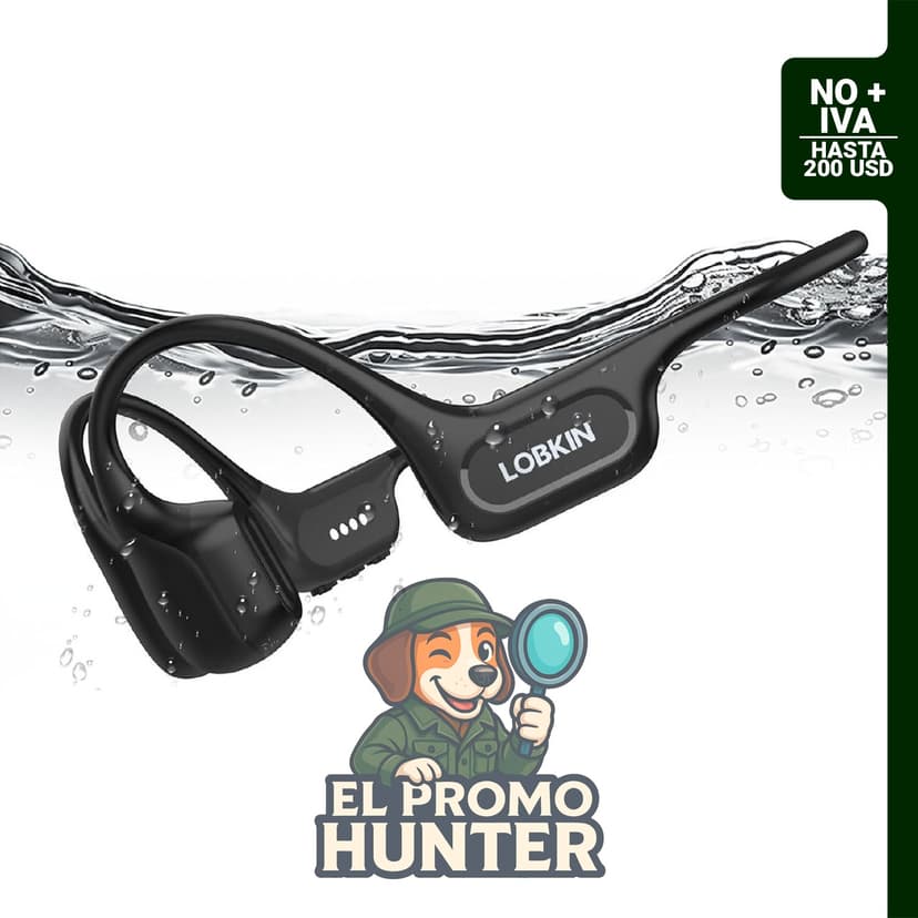 LOBKIN Auriculares de conducción ósea y aire, inalámbricos MP3 de 32 GB con Bluetooth 6.1 y reducción de ruido ENC.