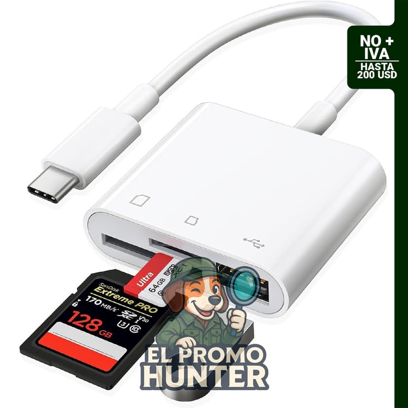 RayCue Lector de tarjetas SD USB-C, compatible con dispositivos como iPhone 15, iPad, Mac y Galaxy.