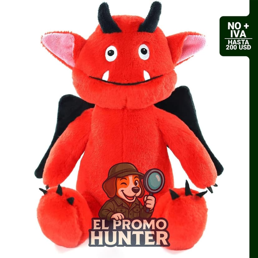 Sew Butiful Juguete de Peluche de Animal Monstruo Rojo, peluche de murciélago para niños.