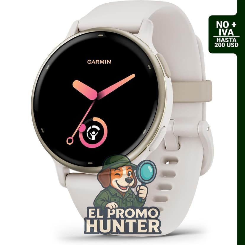 Garmin vívoactive 5, reloj inteligente GPS con pantalla AMOLED y monitoreo de salud.