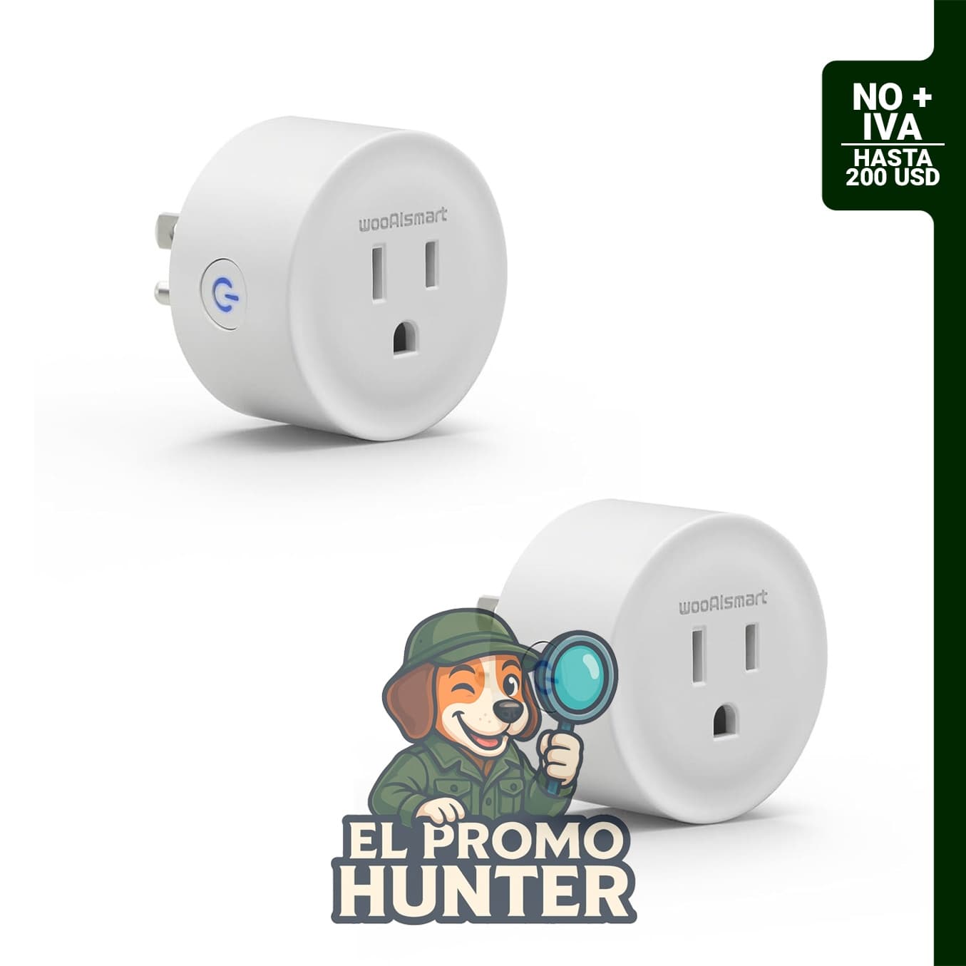 Enchufe inteligente WiFi compatible con Alexa y Google Assistant, incluye temporizador y controlador de grupo.