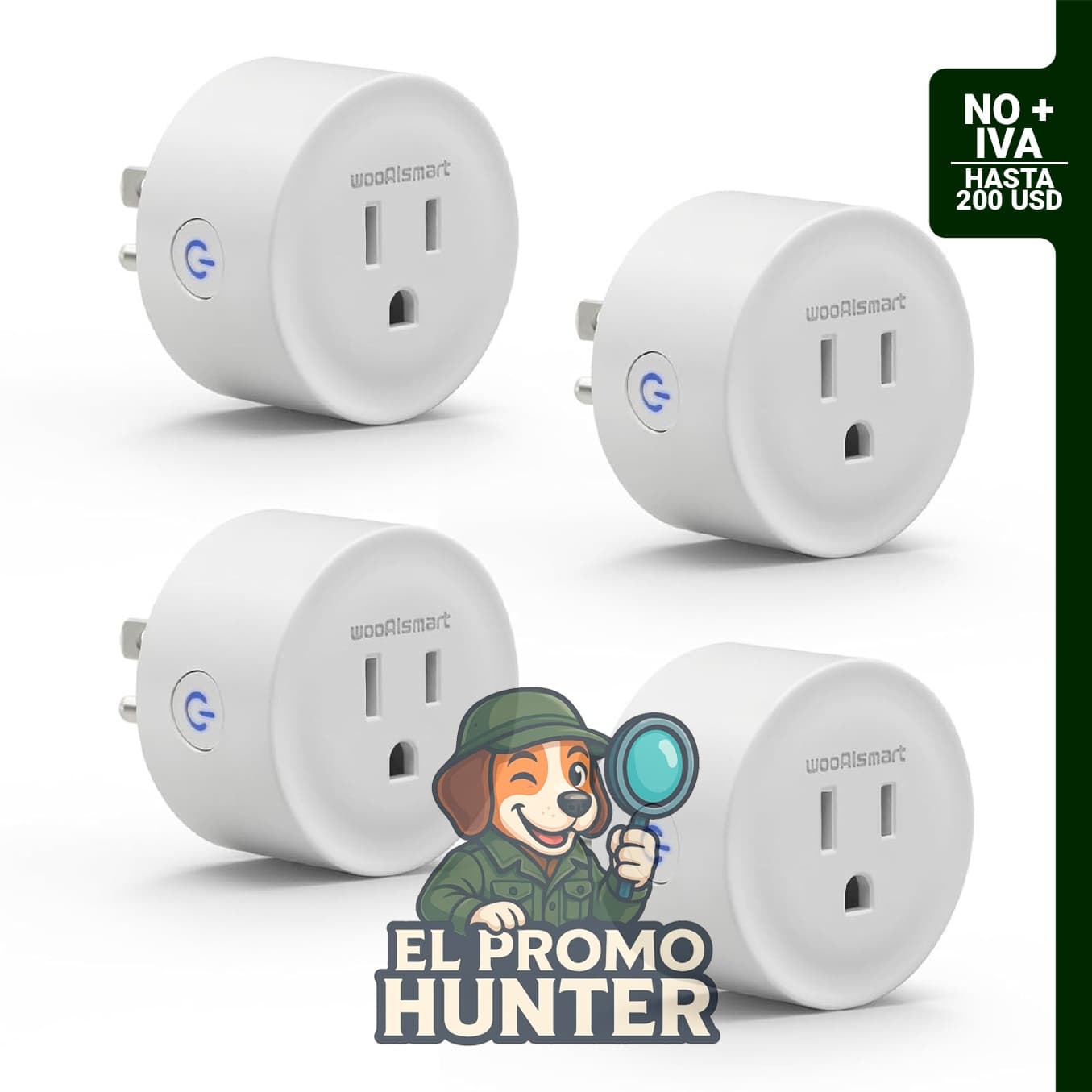 Enchufe inteligente WiFi compatible con Alexa y Google Assistant, incluye temporizador y controlador de grupo.