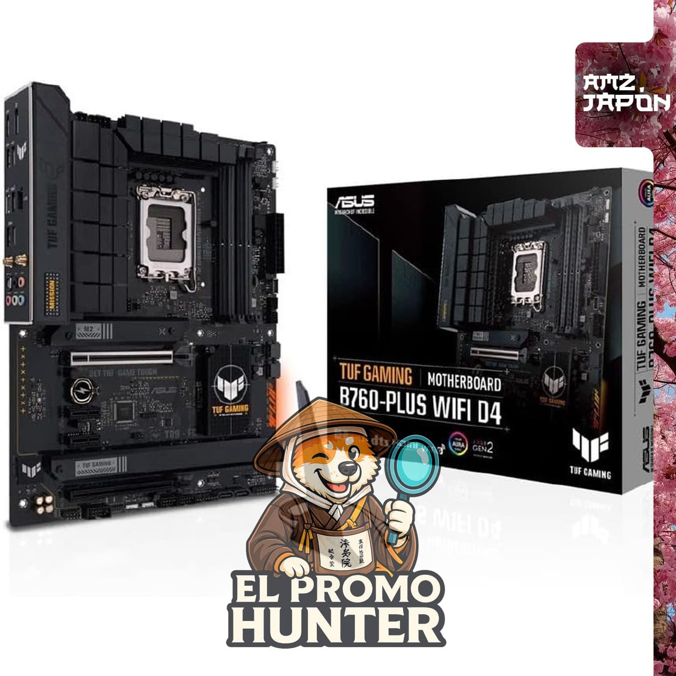 ASUS TUF GAMING B760-PLUS WIFI D4, placa base ATX compatible con procesadores Intel de 12ª, 13ª y 14ª generación.