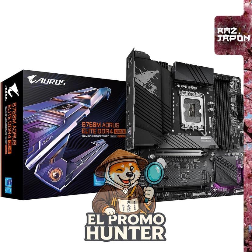 GIGABYTE B760M AORUS ELITE DDR4 GEN5 Placa Base Micro-ATX con soporte para DDR4 y tecnología GEN5.