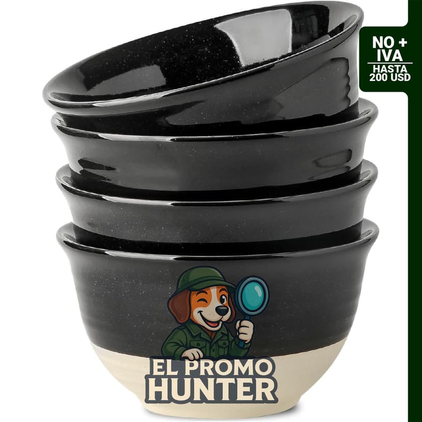 Hasense Cuencos de Cerámica, juego de 4 cuencos grandes de 1,18 L (40 oz) para sopa, ensalada y cereal.