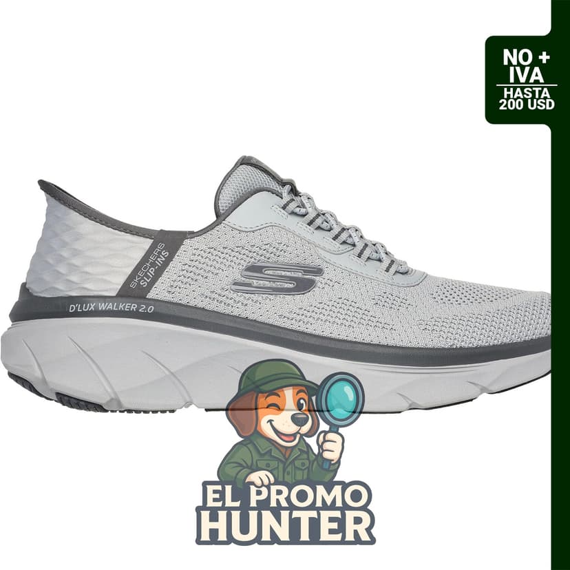 Skechers D'Lux Walker 2.0 Rezinate, zapatos casuales para caminar, con ajuste relajado y espuma de memoria Air-Cooled.