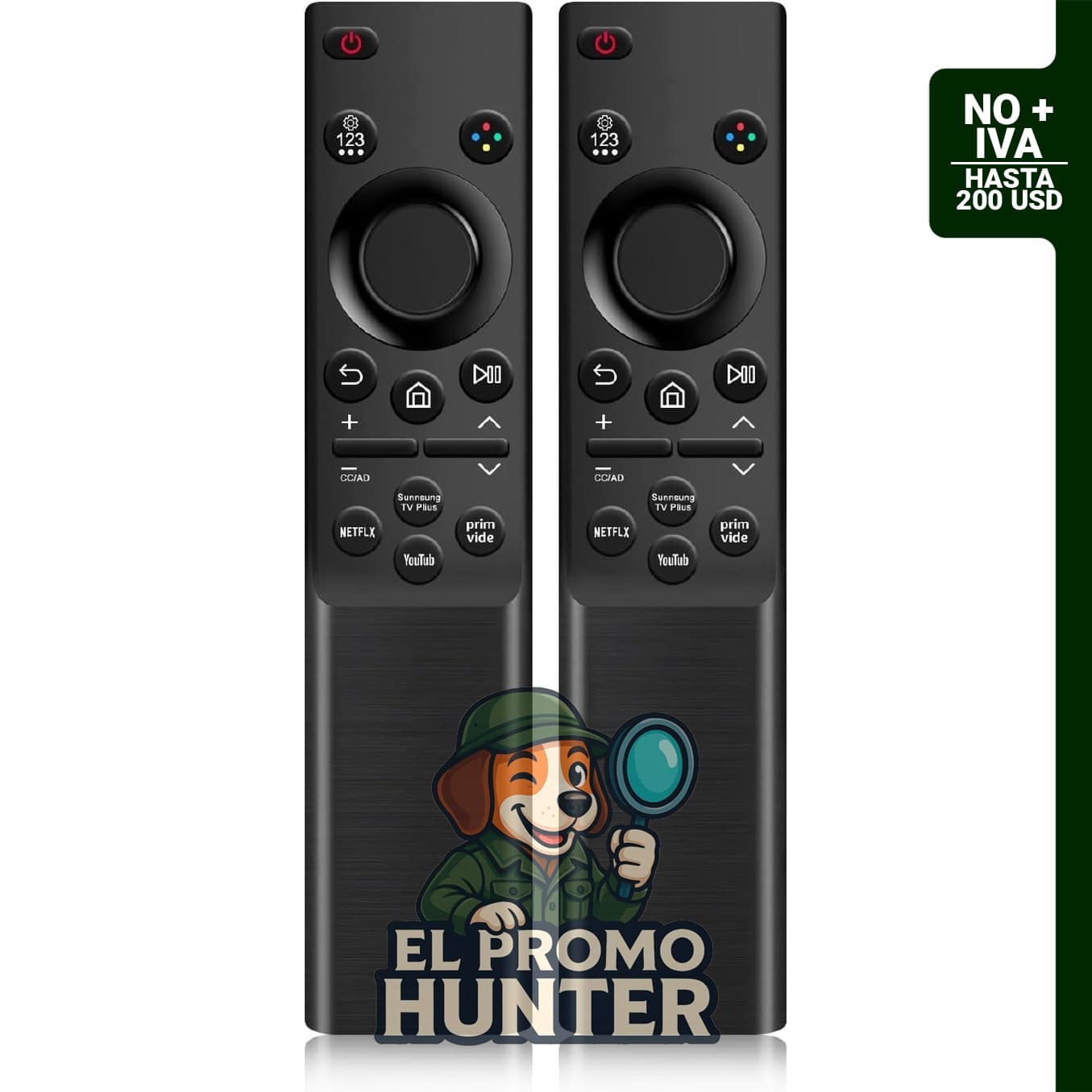 Paquete de 2 repuestos universales para control remoto Samsung TV, compatibles con televisores inteligentes Samsung 2016-2026 QLED y Crystal UHD.