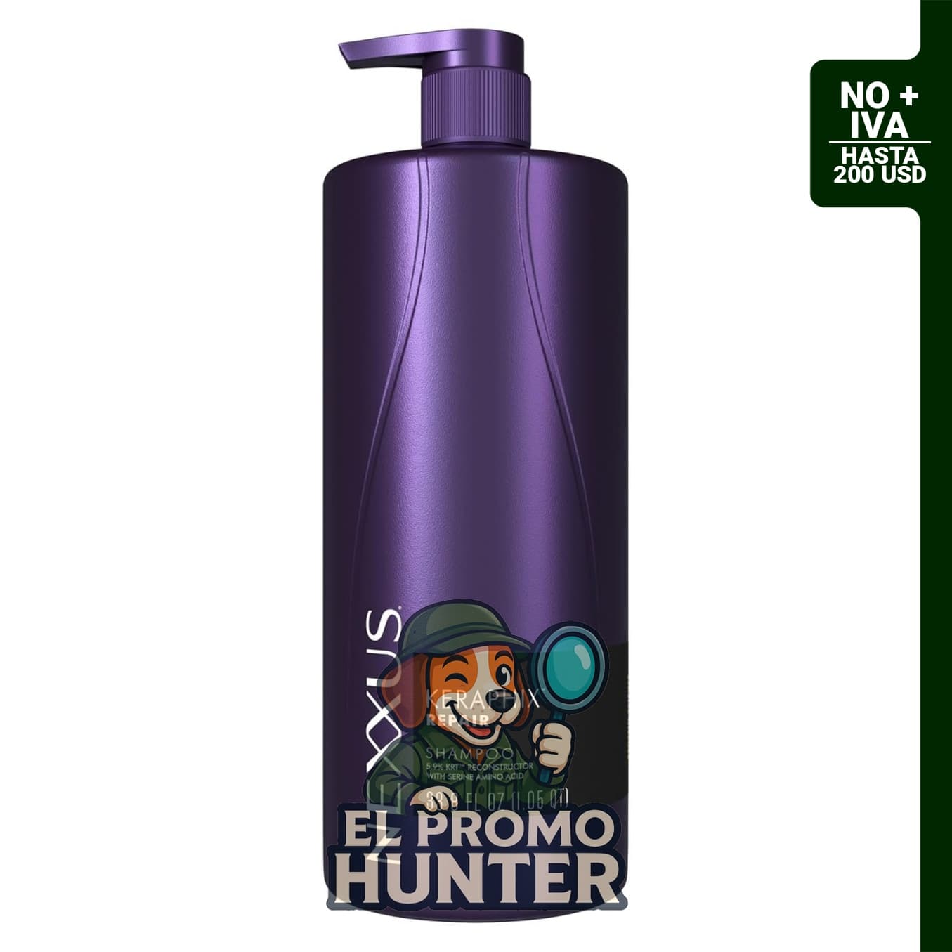 Nexxus Keraphix Champú con ProteinFusion, 1000 ml, sin siliconas, con proteína de queratina y arroz negro.