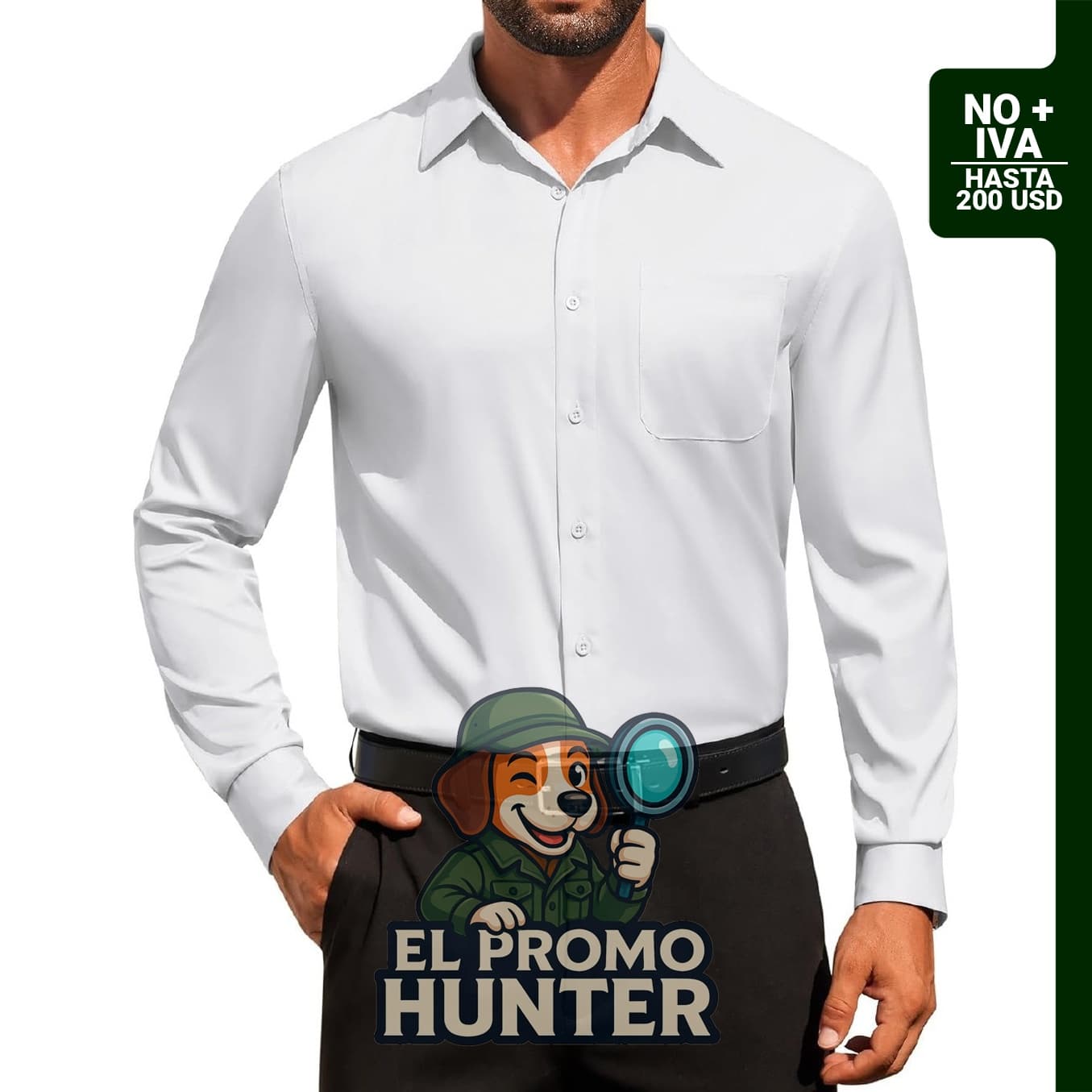 Camisa de vestir COOFANDY para hombre, manga larga, con botones y bolsillo.