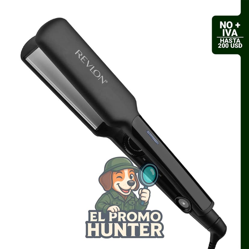 REVLON Plancha Alisadora de Cerámica de 2" para el cabello, con ajustes de temperatura variables y diseño portátil.