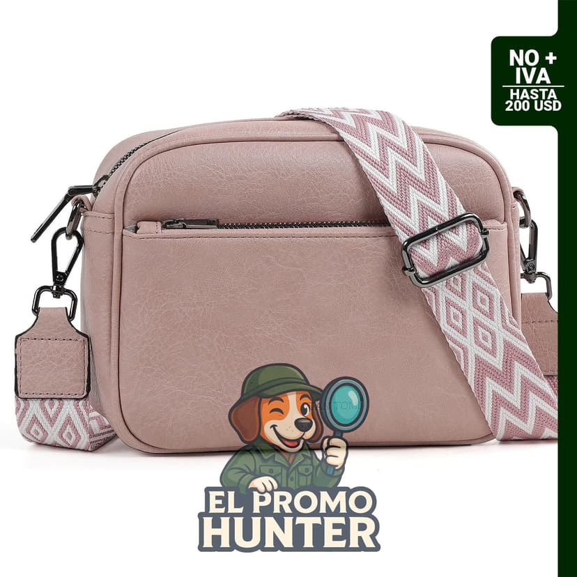 TANTOMI Small Crossbody Bag, bolso de hombro de cuero vegano para mujeres, con correa ajustable.