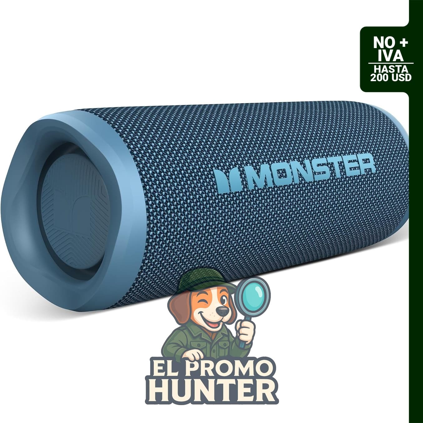 Monster Altavoz Bluetooth S620, altavoz portátil inalámbrico de 60 W con certificación IPX8 y micrófono integrado.