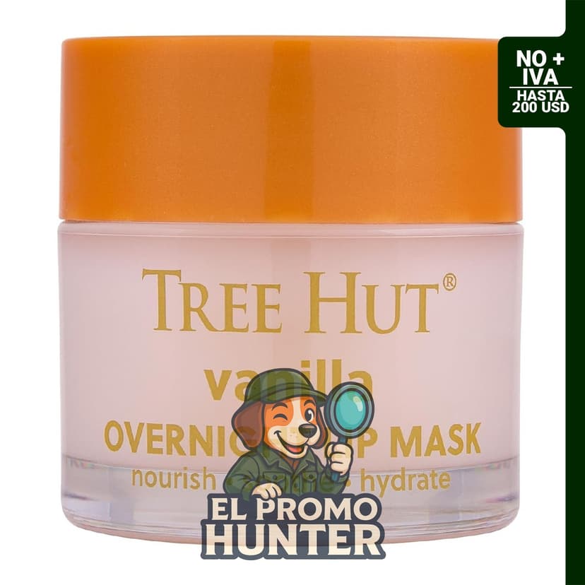 Tree Hut Overnight - Máscara de labios de vainilla, 170 g, tratamiento hidratante para labios.