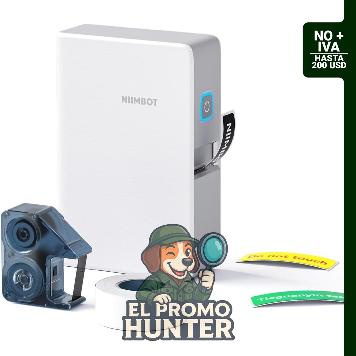 NIIMBOT N1 - Máquina de etiquetas Bluetooth portátil, impresora de etiquetas recargable para oficina y almacenamiento.