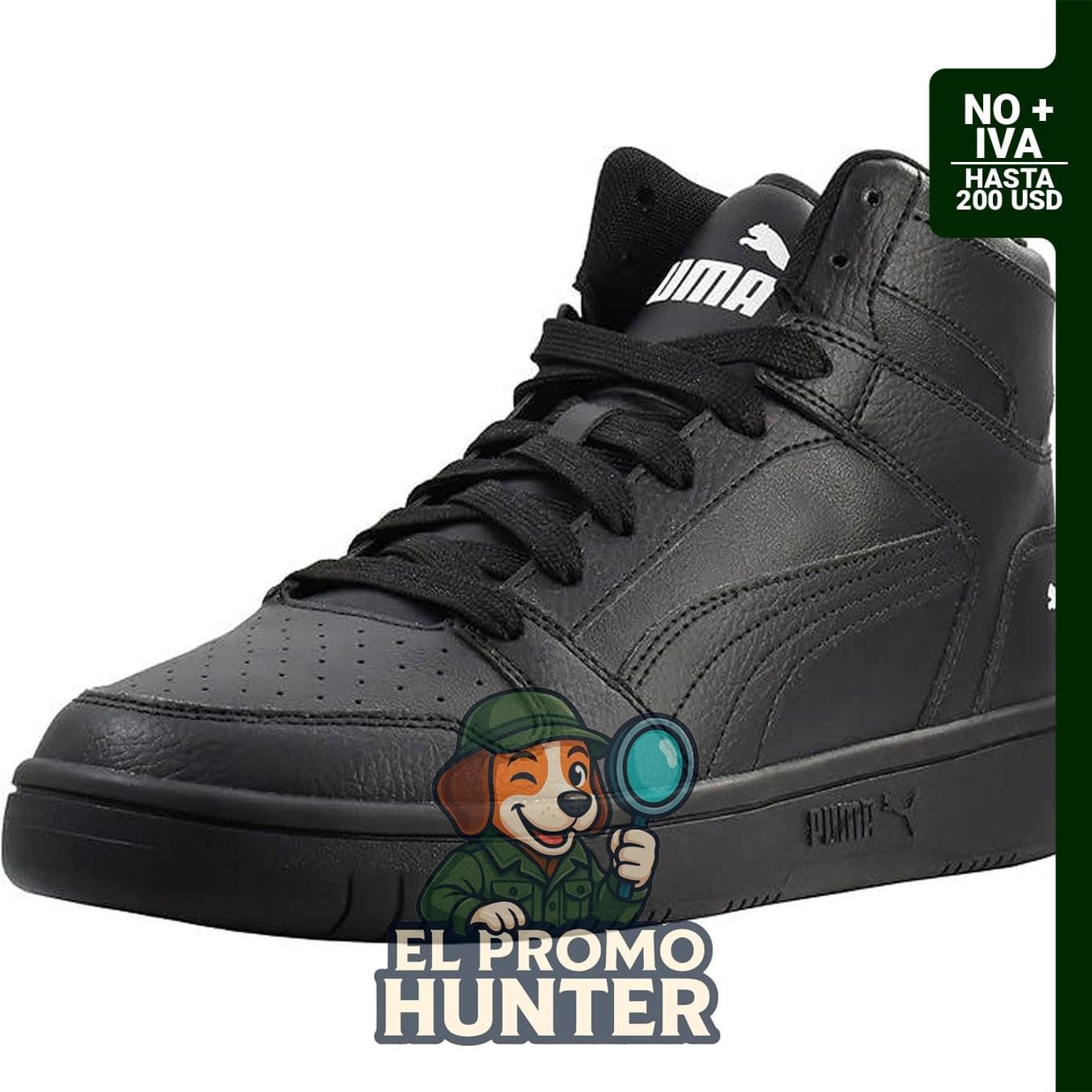 PUMA Hombres Rebound Layup Rcl High Sneakers, zapatos casuales en color negro y azul.