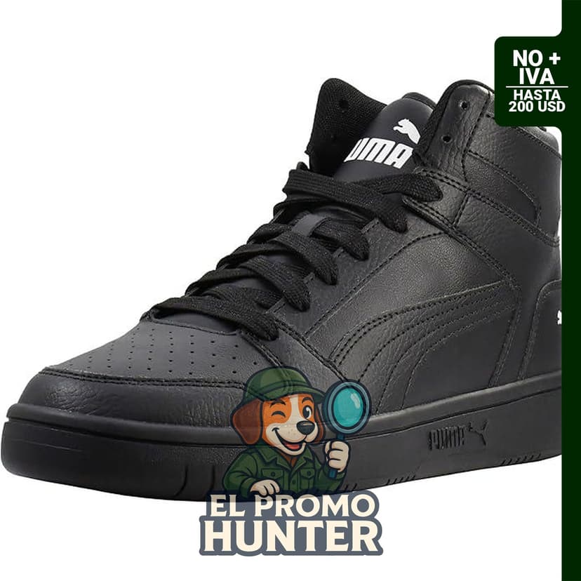 PUMA Hombres Rebound Layup Rcl High Sneakers, zapatos casuales en color negro y azul.