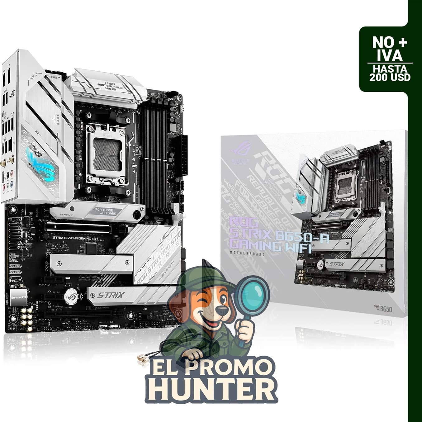 ASUS ROG Strix B650-A Gaming WiFi, placa base ATX para procesadores AMD Ryzen™ 7000, 8000 y 9000.
