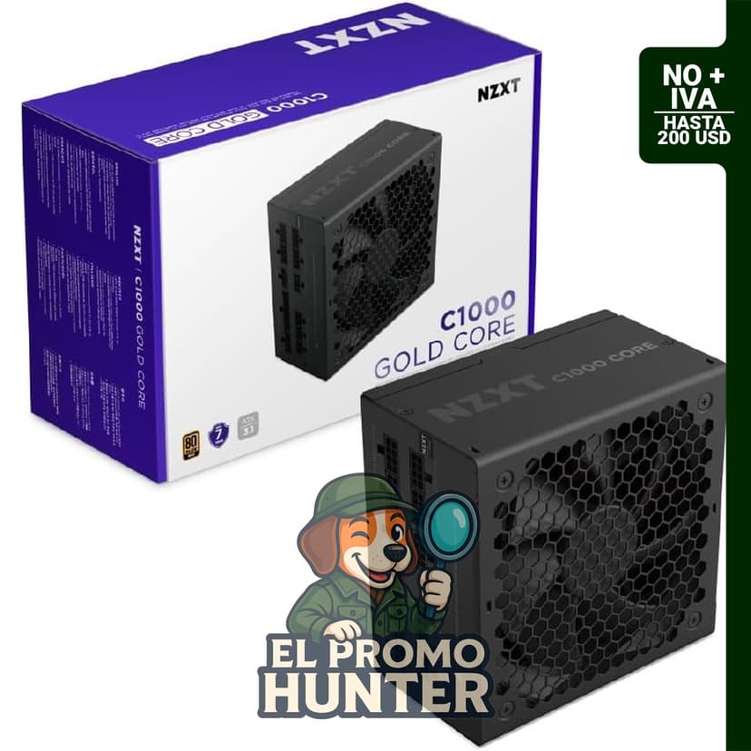 NZXT C1000 Gold Core - Fuente de alimentación ATX 3.1 de 1000 W, 80+ Gold