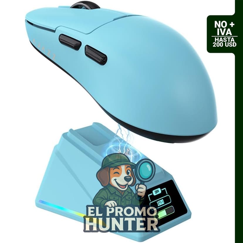 DAIDAI AJAZZ AJ159 APEX Ratón Inalámbrico para Juegos 2.4G con Cable BT, seguimiento óptico de 42K y batería de 400mAh.