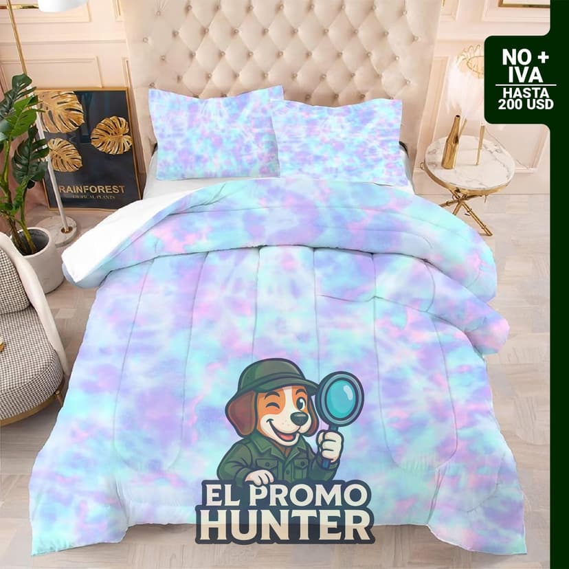 Juegos de edredón con degradado de galaxia azul y morado, incluye 1 edredón y 2 fundas de almohada.