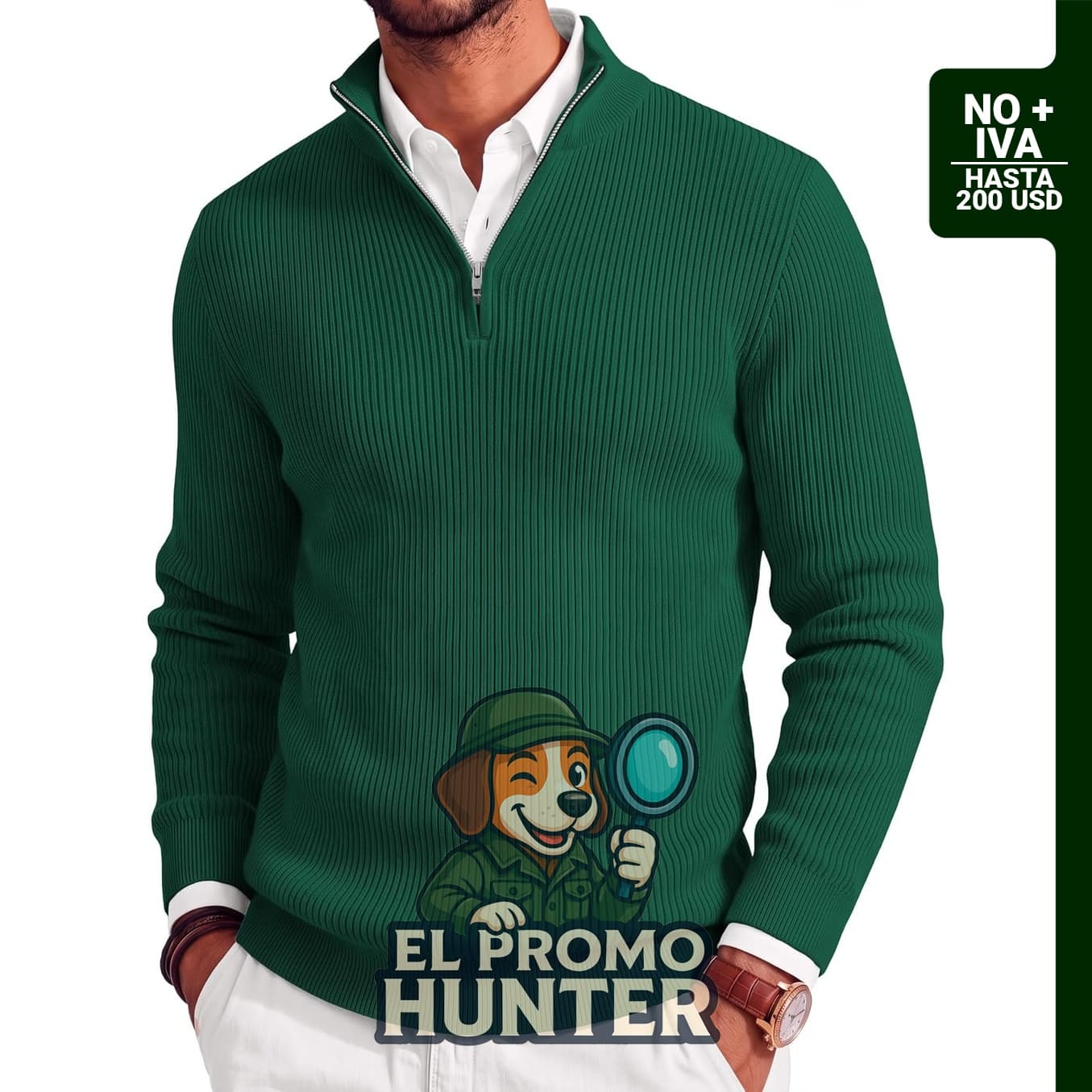 COOFANDY Suéter de manga larga con cuello alto falso para hombre, tejido acanalado ligero y suave.