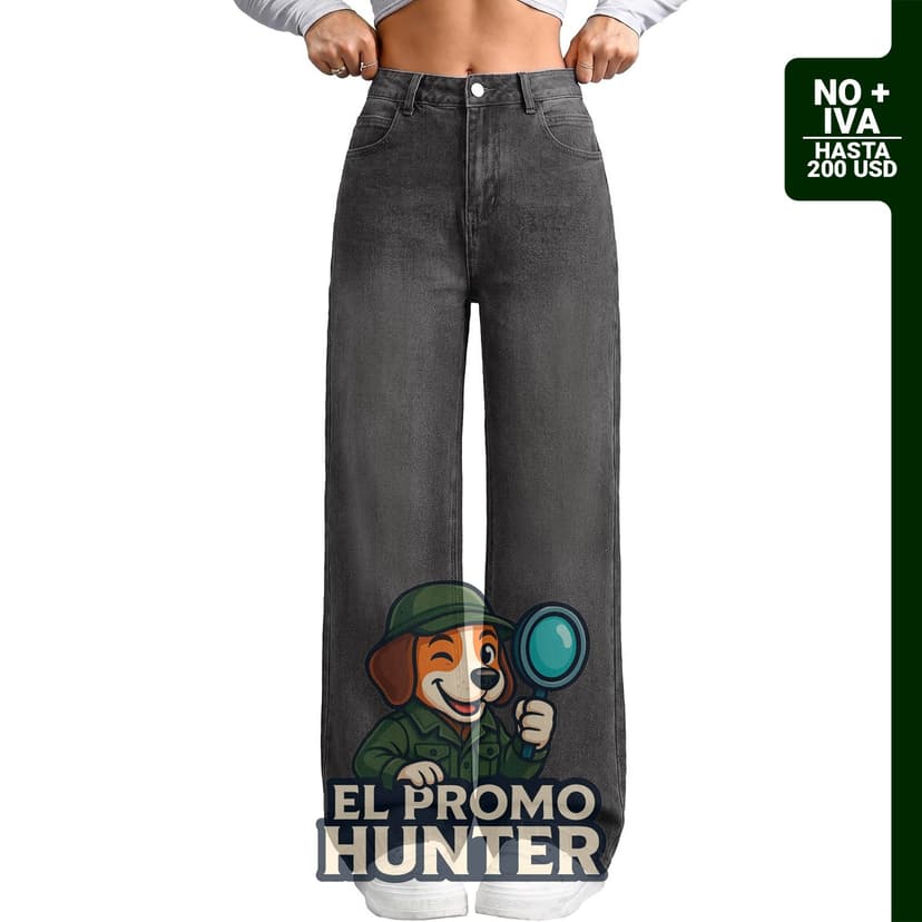 Pantalones de mezclilla de pierna ancha para mujer, cintura alta, elásticos y holgados.