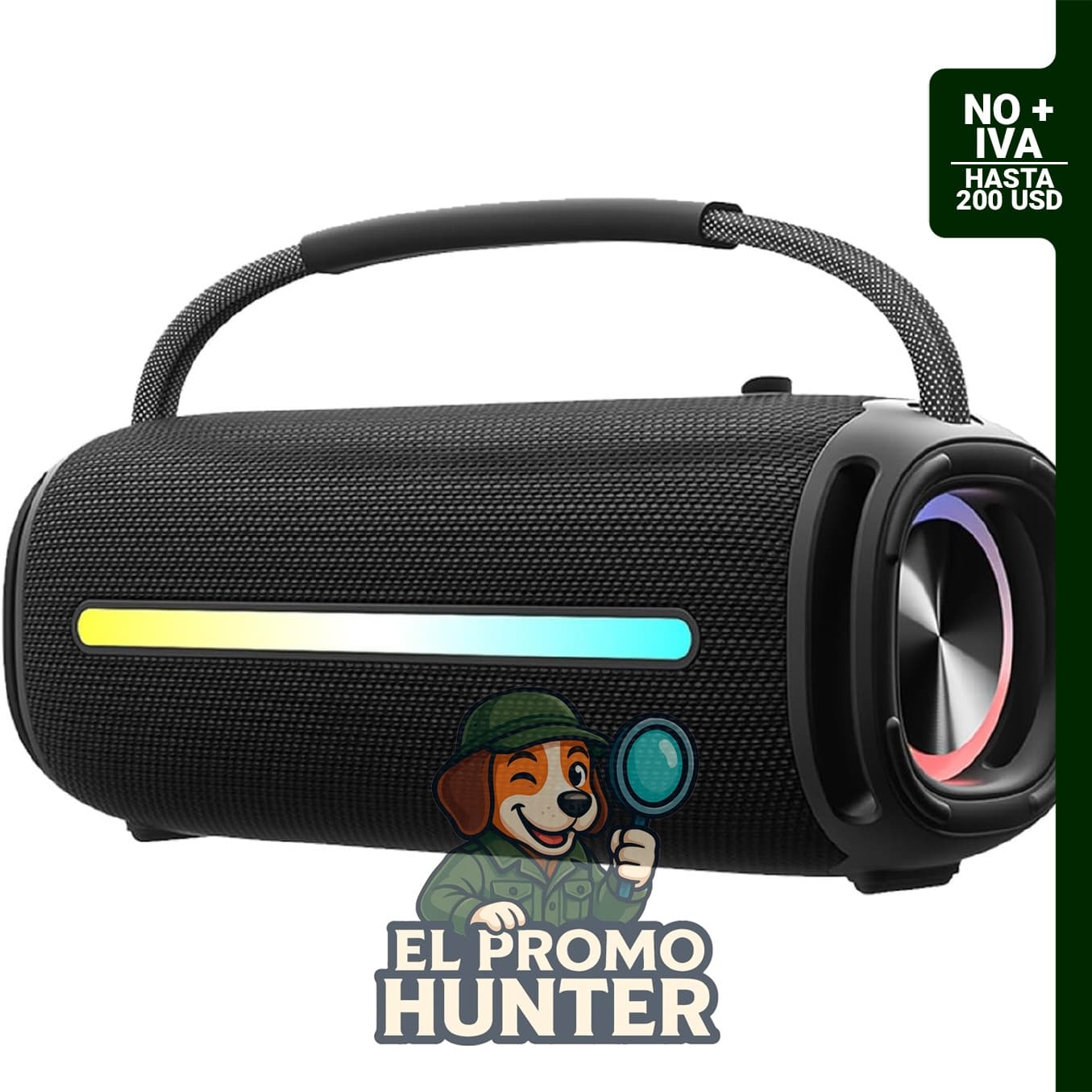 Altavoz Bluetooth TSHAUBST de 20 W, impermeable, con luces LED y emparejamiento TWS.