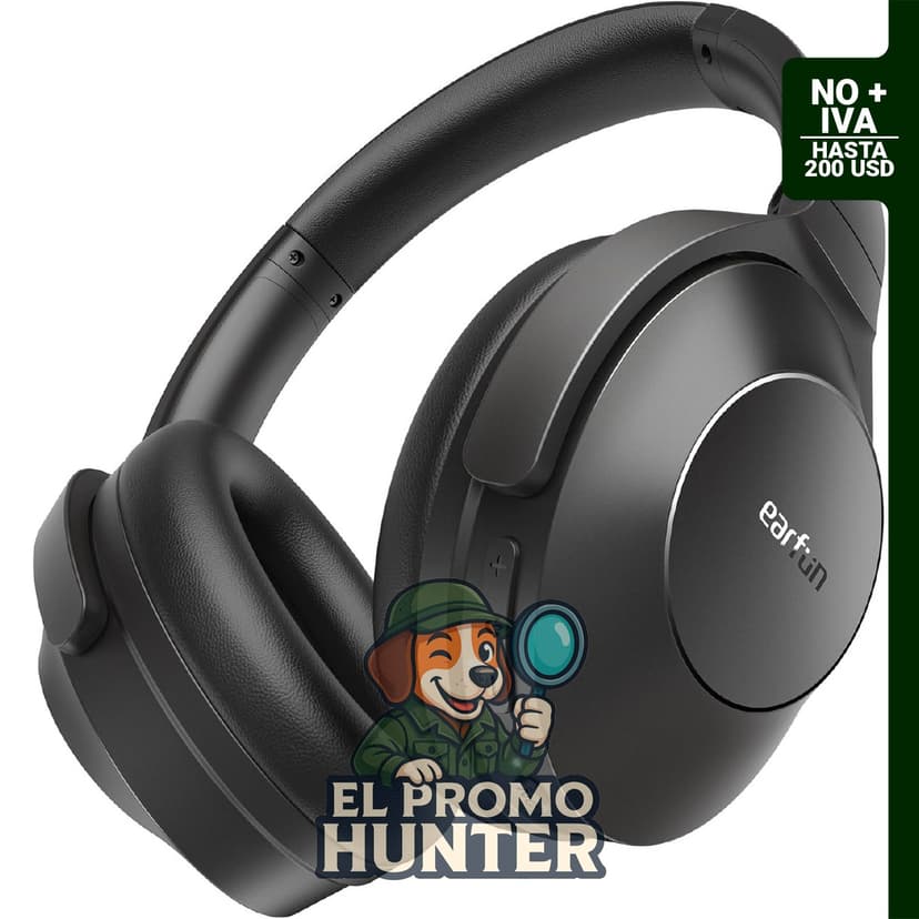 EarFun Wave Life - Auriculares híbridos con cancelación activa de ruido, Bluetooth 5.4, conexión multipunto.