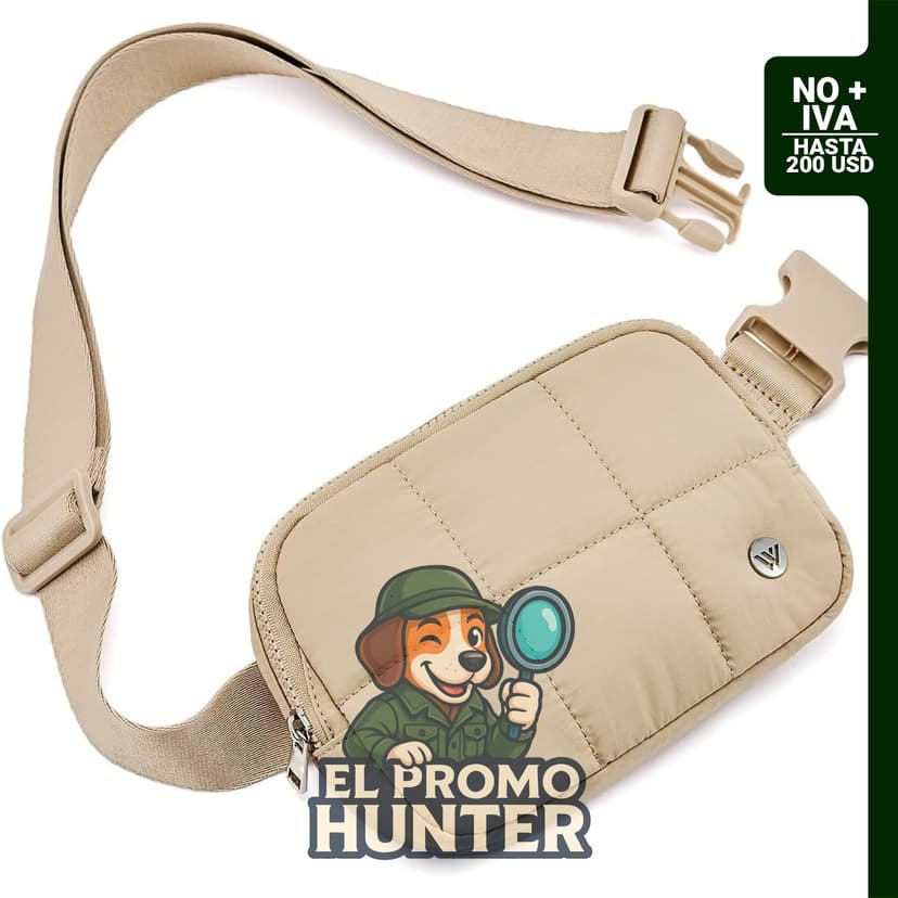 Riñonera WESTBRONCO, bolsa para cinturón con bolsillos con cremallera, capacidad de 1 litro y correa ajustable.