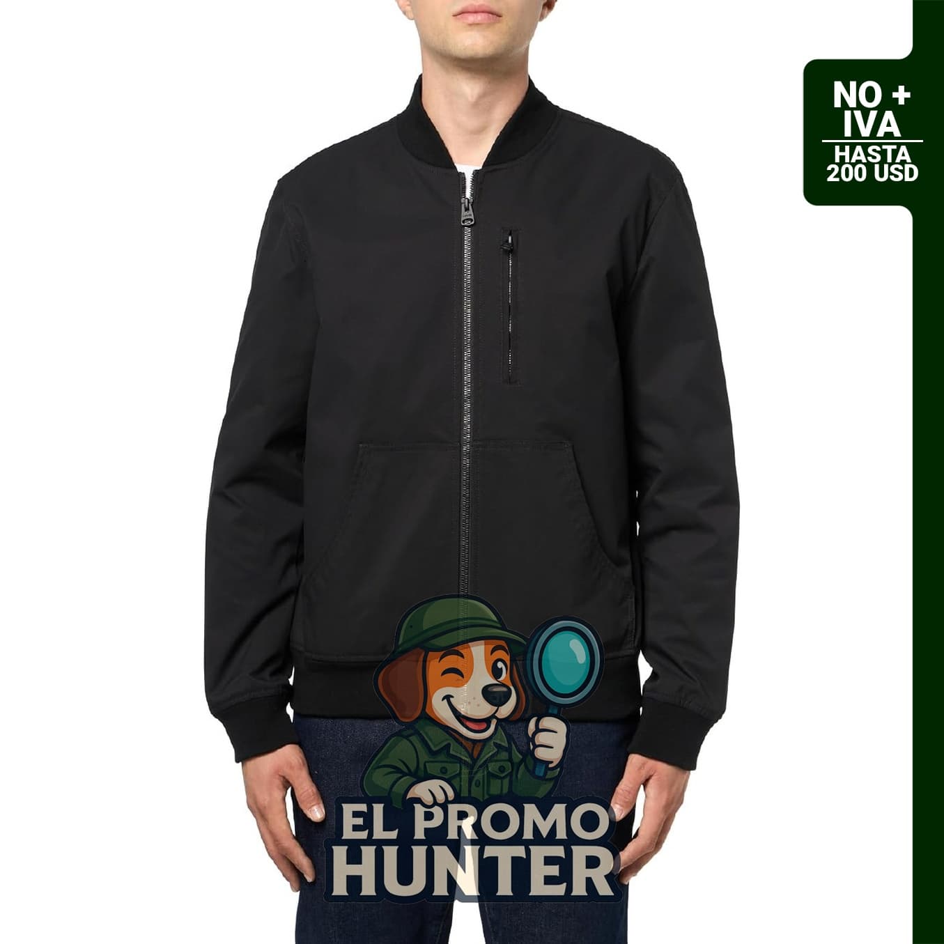 Chaqueta bomber de punto de canalé para hombre de Levi's con bolsillo con cremallera en el pecho.