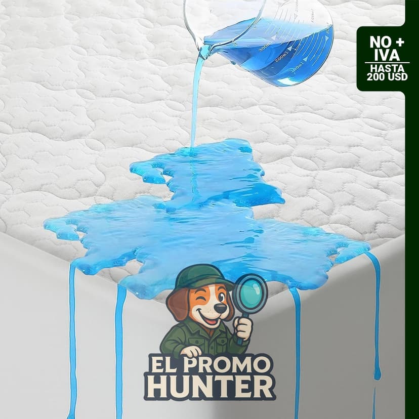 Protector de colchón impermeable de 5 caras, tamaño Queen, acolchado de rayón de bambú.
