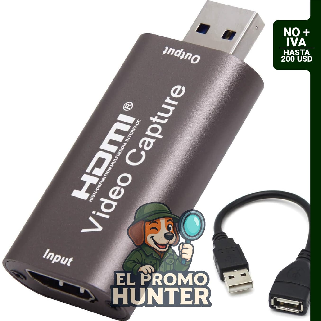 BlueAVS 4K Tarjeta de captura HDMI a USB, 1080P @60Hz, para transmisión en vivo y grabación.