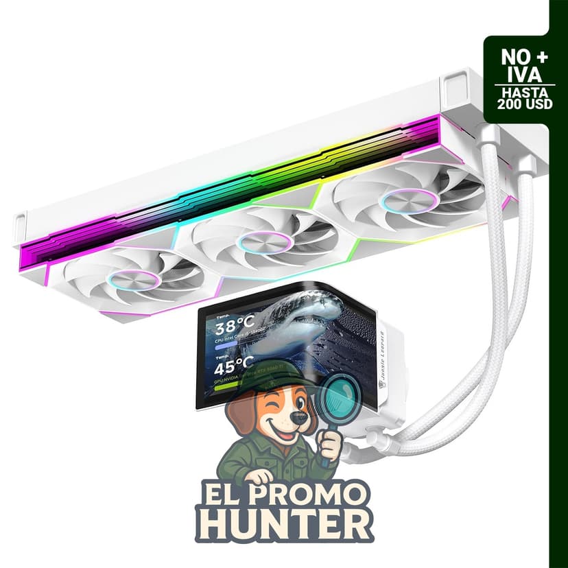 Chill Arc 14.173 AIO CPU Cooler con pantalla AMOLED de 6.67" y refrigeración líquida de 320W TDP.