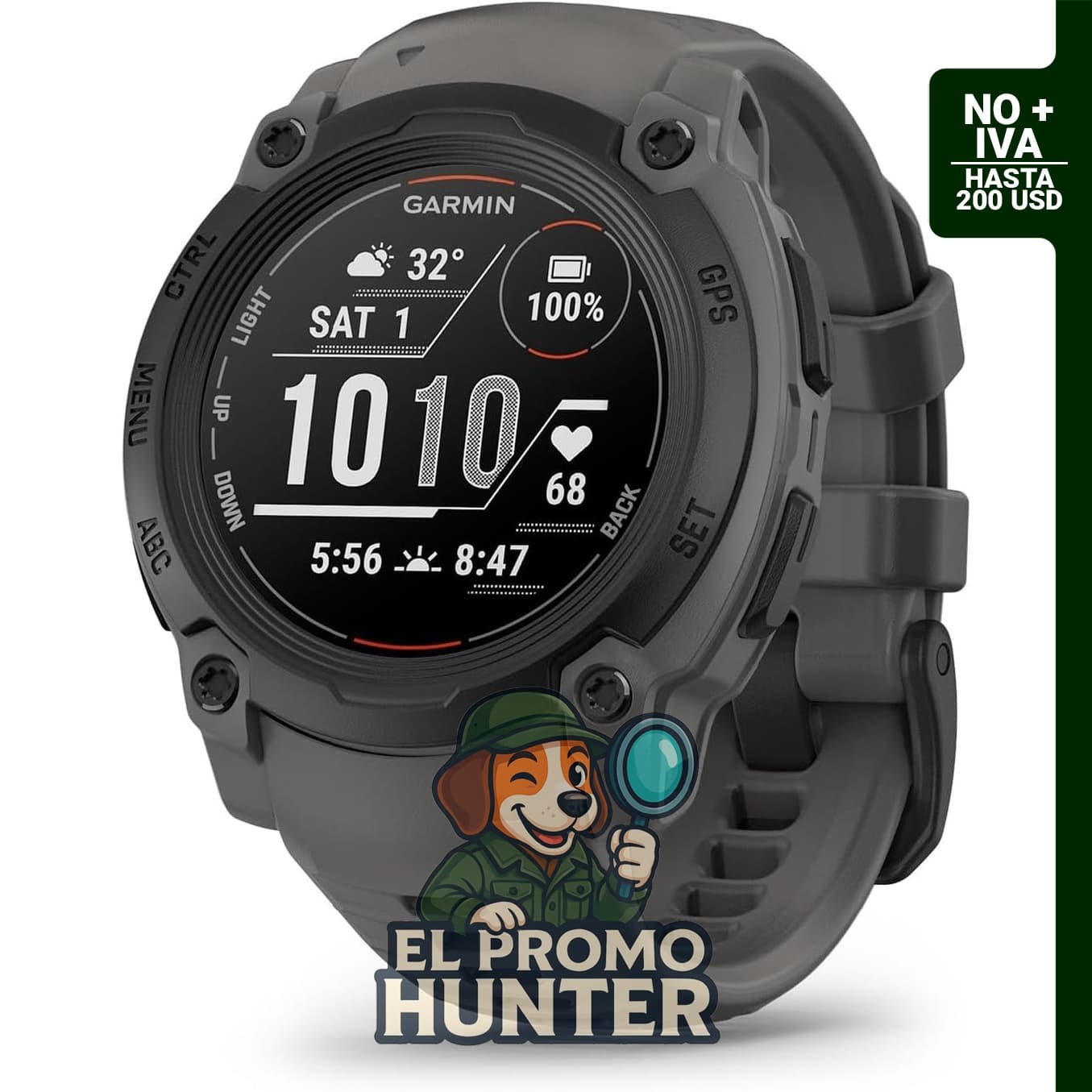 Garmin Instinct® E 40mm, smartwatch GPS resistente para exteriores con monitoreo de salud 24/7 y frecuencia cardíaca en la muñeca.