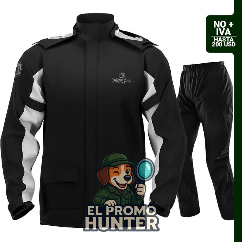 IRON JIA'S Traje de lluvia para motocicleta, incluye chaqueta y pantalones impermeables, reflectantes y transpirables.