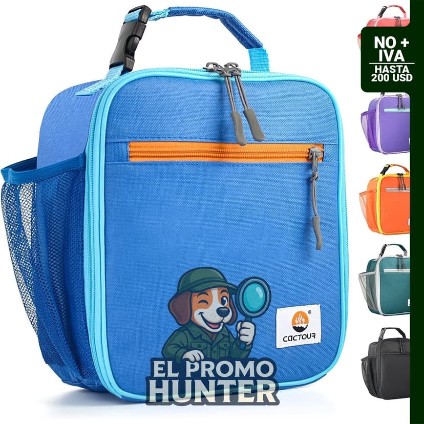 CaCTOUR Lonchera aislada reutilizable para niños, adecuada para trabajo, escuela y picnic.
