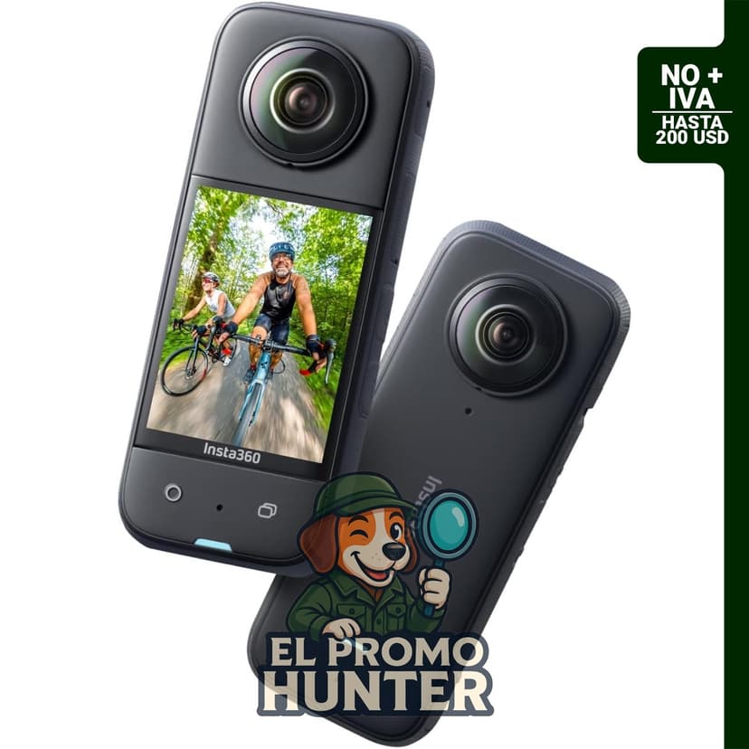 Insta360 X3, cámara 360 impermeable con sensores de 1/2 pulgada y 48 MP, video 5.7K 360 y foto de 72 MP.