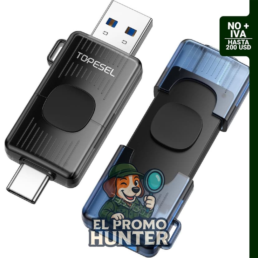 TOPESEL Paquete de 2 unidades de USB de 64 GB, USB C, velocidad de hasta 110 MB/s, USB 3.2 Gen 1.
