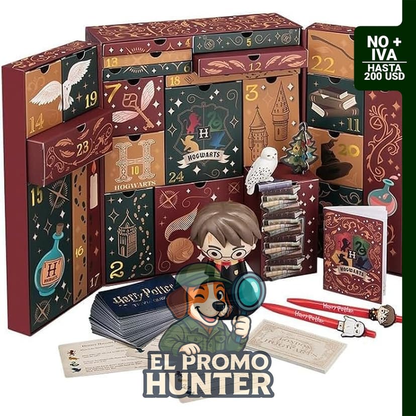 Calendario de Adviento Harry Potter de 24 días con regalos y decoración de temporada.