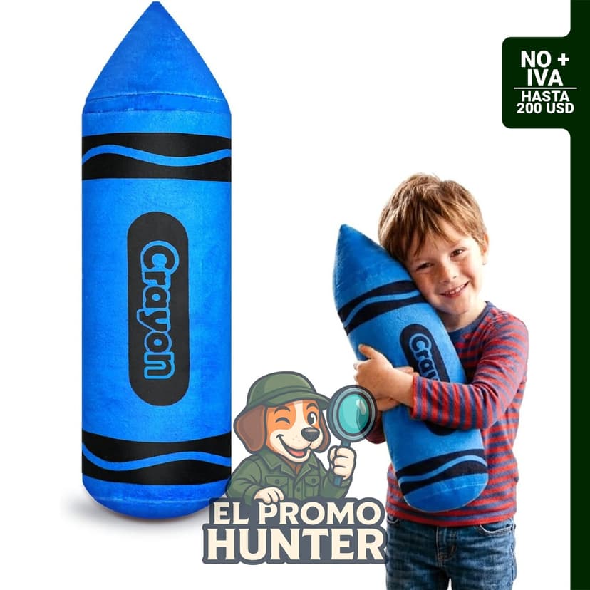 Almohada de Felpa Crayón 36 cm con Funda Removible