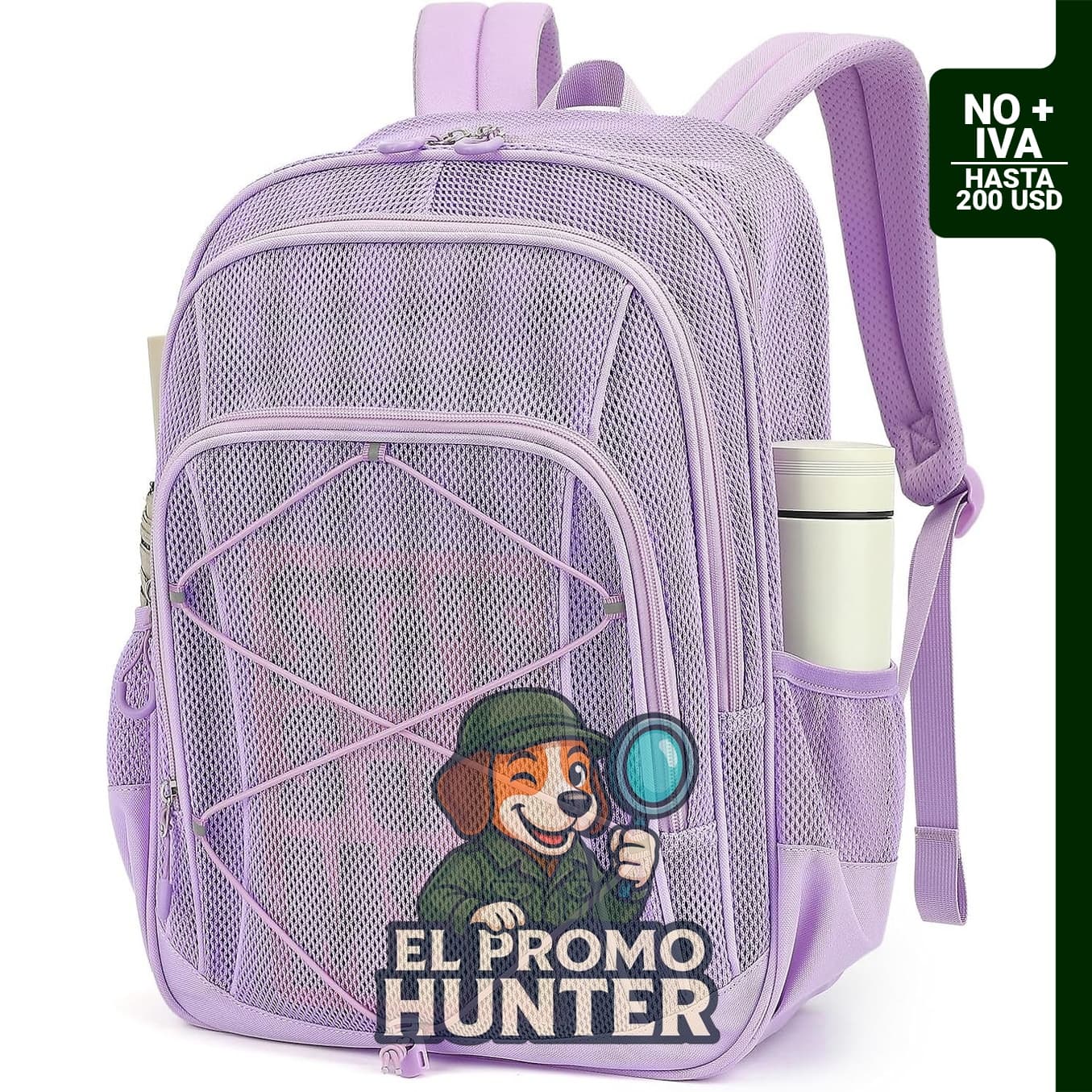 Mochila de malla Sisipoet, bolsa transparente de 21,8 L para laptop de 38 cm, resistente y transpirable.
